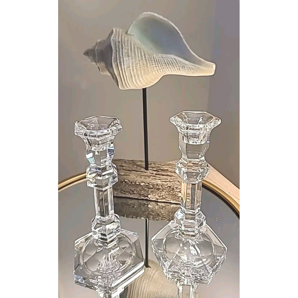 Fifth Avenue* Crystal Candle Holder Made in Poland *Set of 2